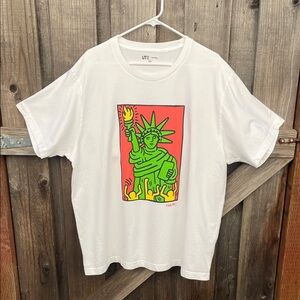 UNIQLO x Keith Haring Statue of Liberty Graphic T-Shirt White Men’s 3XL